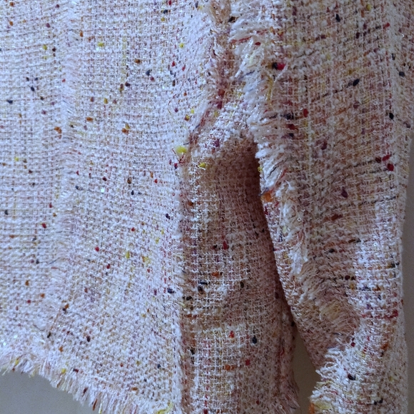 Aqua pink raw hemline jacket. Sz.S - Picture 10 of 14